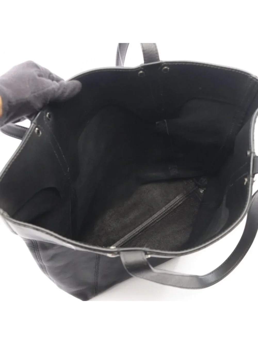 Bvlgari Tote Logo Black Leather